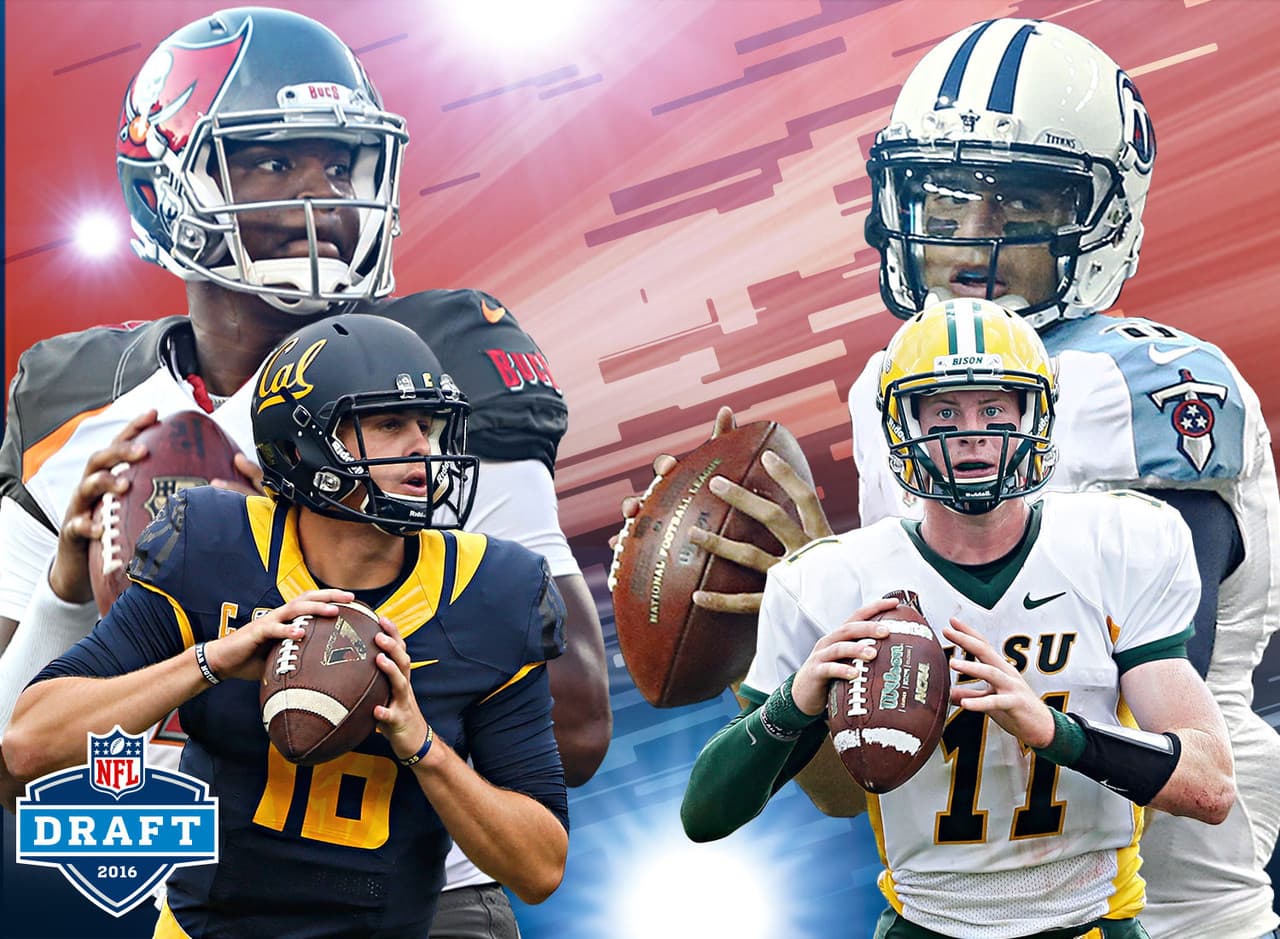 1.- QBs 1 y 2.- Si Jared Goff y Carson Wentz son los dos primeros seleccionados en el próximo Draft será la sétima ocasión en que dos quarterbacks se van 1 y 2 en la era moderna del Draft (desde 1967). La última vez fue hace solo un año cuando Jameis Winston y Marcus Mariota fueron los primeros dos picks. Sería solo la segunda vez que ocurre en años consecutivos (también ocurrió en 1998 y 1999).