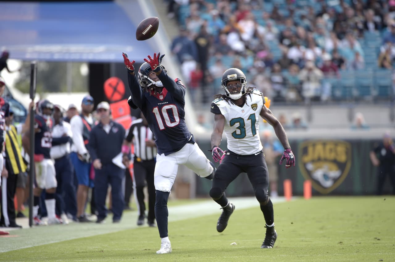 Hopkins lidera la NFL en yardas por recepción (726) esta temporada, y sus 52 recepciones son la segunda mejor marca en la Liga.