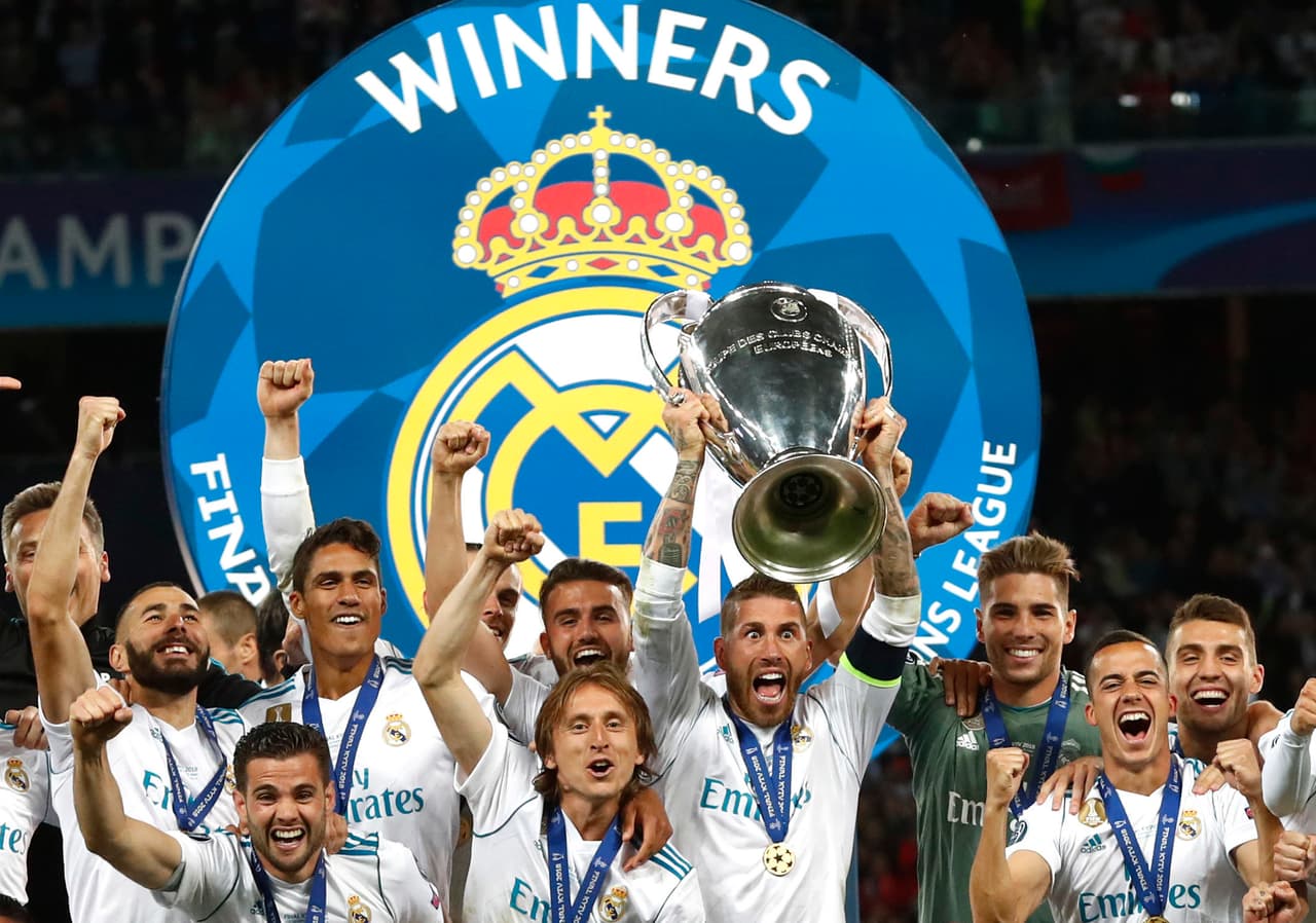 Real Madrid - 13 títulos, 1955/56, 1956/57, 1957/58, 1958/59, 1959/60, 1965/66, 1997/98, 1999/00, 2001/02, 2013/2014, 2015/16, 2016/2017 y 2017/18.