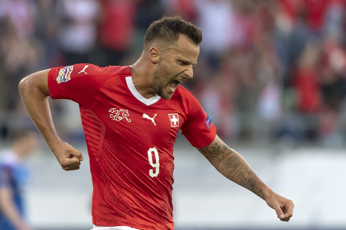 Haris Seferovic fue otro de los jugadores destacados de Suiza, anotando el cuarto gol contra Islandia.