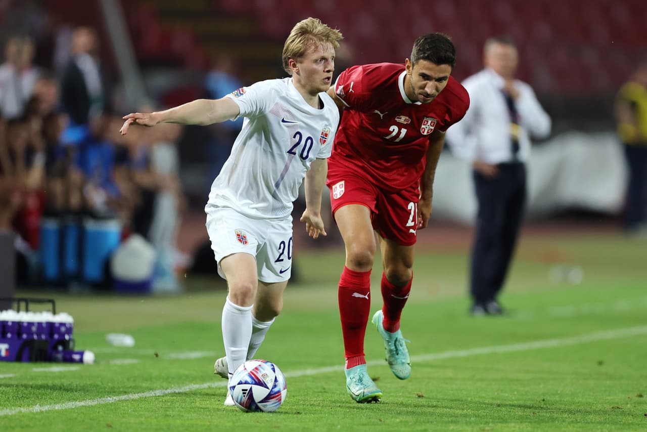 La Selección de Noruega derrotó a Serbia con una anotación slitaria de Erling Haaland.