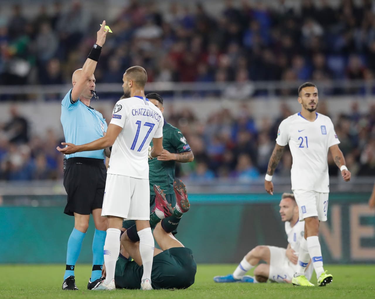 Jorginho abrio el marcador al minuto 63 al derrotar al arquero Paschalakis desde los 11 pasos.