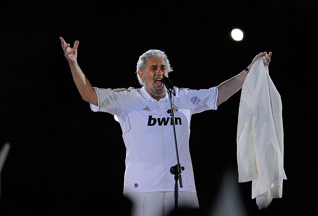 Plácido Domingo, tenor y cantante del himno del Real Madrid.