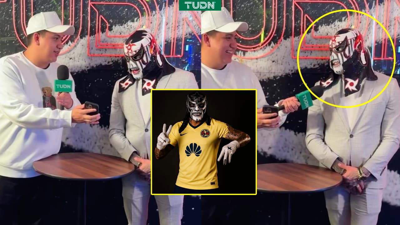 La imperdible reacción de Penta al verse con la playera del América