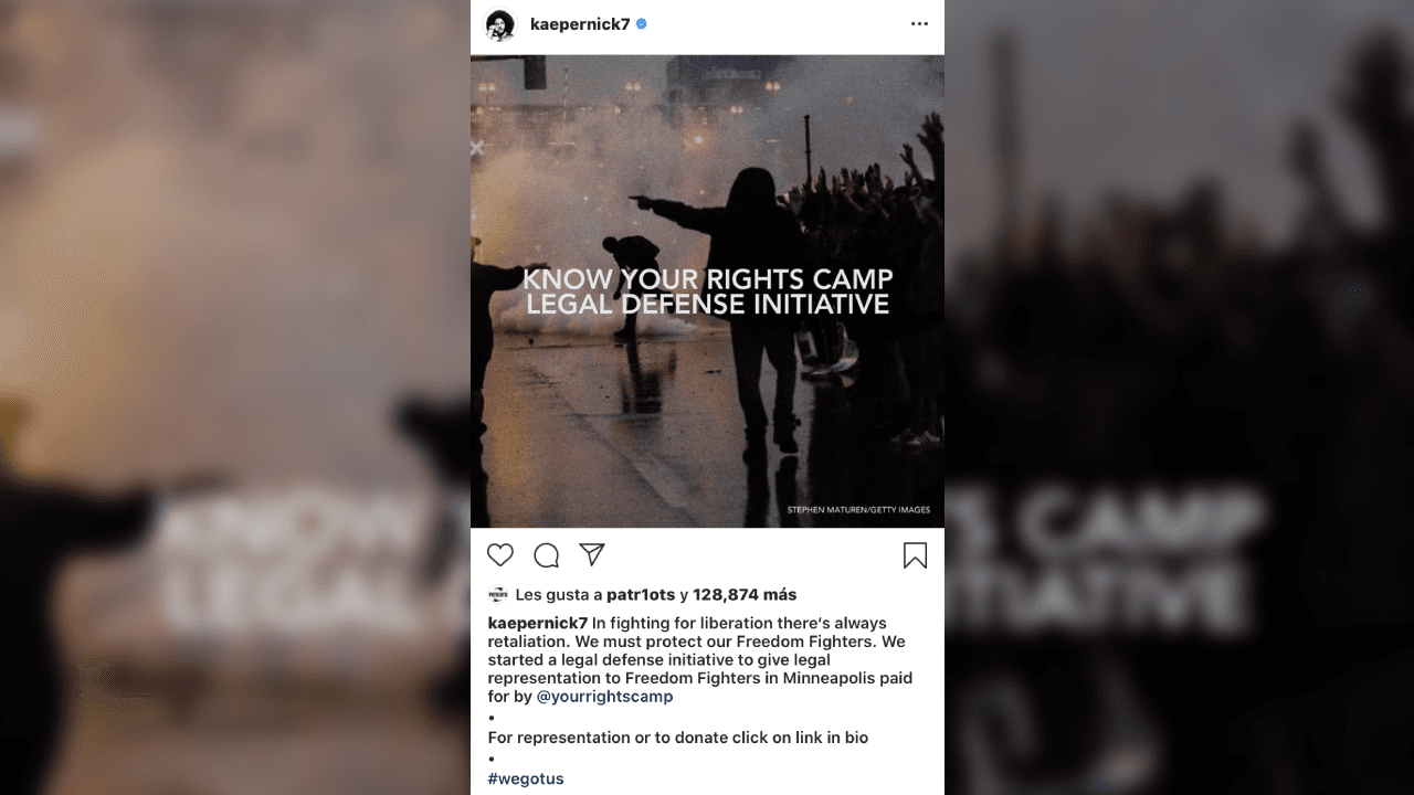 - Permanentemente busca dar a conocer los derechos que los ciudadanos afroamericanos tienen en suelo estadounidense.
<br>- Esto lo publicó en su cuenta de Instagram hace algunos días.