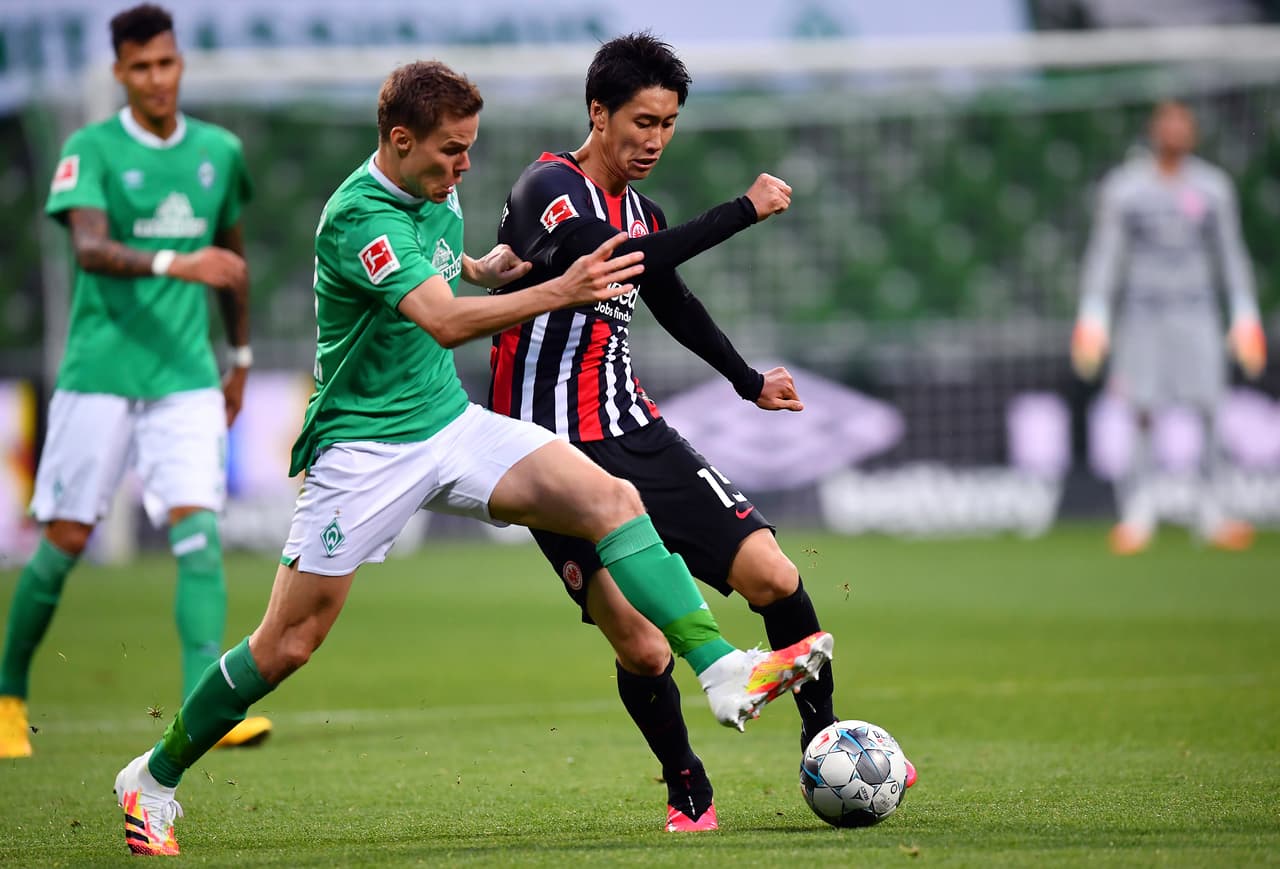Daichi Kamada le dio muchos problemas al Werder Bremen toda la noche.