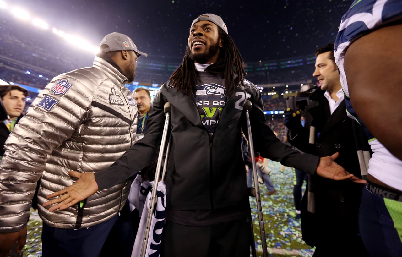 <b>El mayor éxito de Sherman en la NFL </b>
<br>18.- El mayor logro de Richard Sherman fue ganar el Super Bowl XLVIII con Seattle Seahawks tras vencer 48-3 a los Denver Broncos; sin embargo, el defensivo estuvo en la banca para la recta final debido a una lesión que lo marginó de jugar todo el encuentro.
