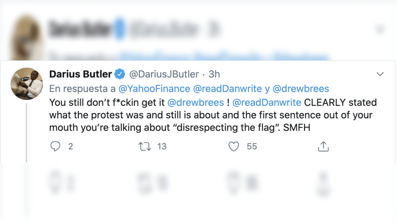 Así reaccionan deportistas y personas famosas ante las polémicas declaraciones del QB de los Saints.