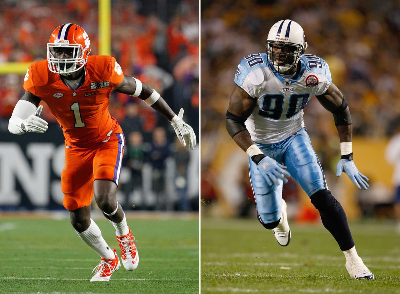 Jayron Kearse, S, Clemson.- Su tío Jevon Kearse fue "El Freak", un gigante de 6'4" y 265 libras que se adueño de la NFL como novato en 1999, ayudando a los Tennessee Titans a llegar a su primer y único Super Bowl. Jevon Kearse jugó 11 años en la NFL. Jayron Kearse también tiene un primo que jugó en la NFL, Phillip Buchanon, seleccionado en la primera ronda por los Oakland Raiders en 2002.