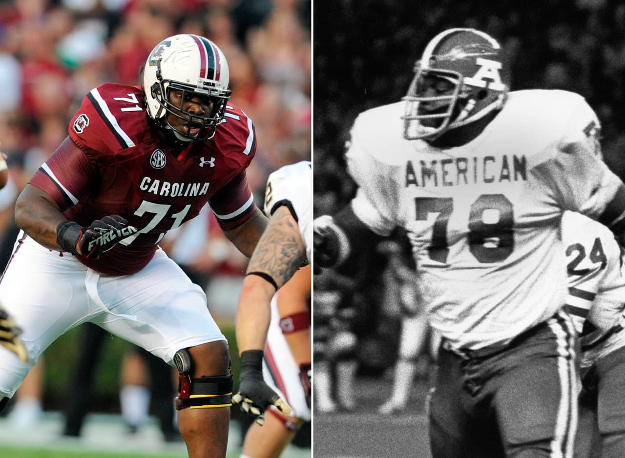 Brandon Shell, OT, South Carolina.- Su tío-abuelo Art Shell es un miembro del Salón de la Fama, considerado uno de los grandes tackles ofensivos en la historia de la NFL, además de ser el primer head coach afroamericano en la historia moderna de la liga.