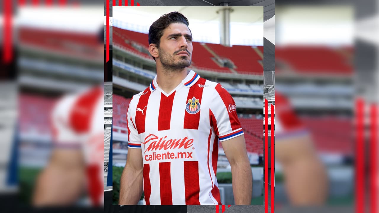 La nueva piel de la Chivas llevará sus colores clásicos blanco y rojo, además de que llevarán la imagen de un Tlaloc.