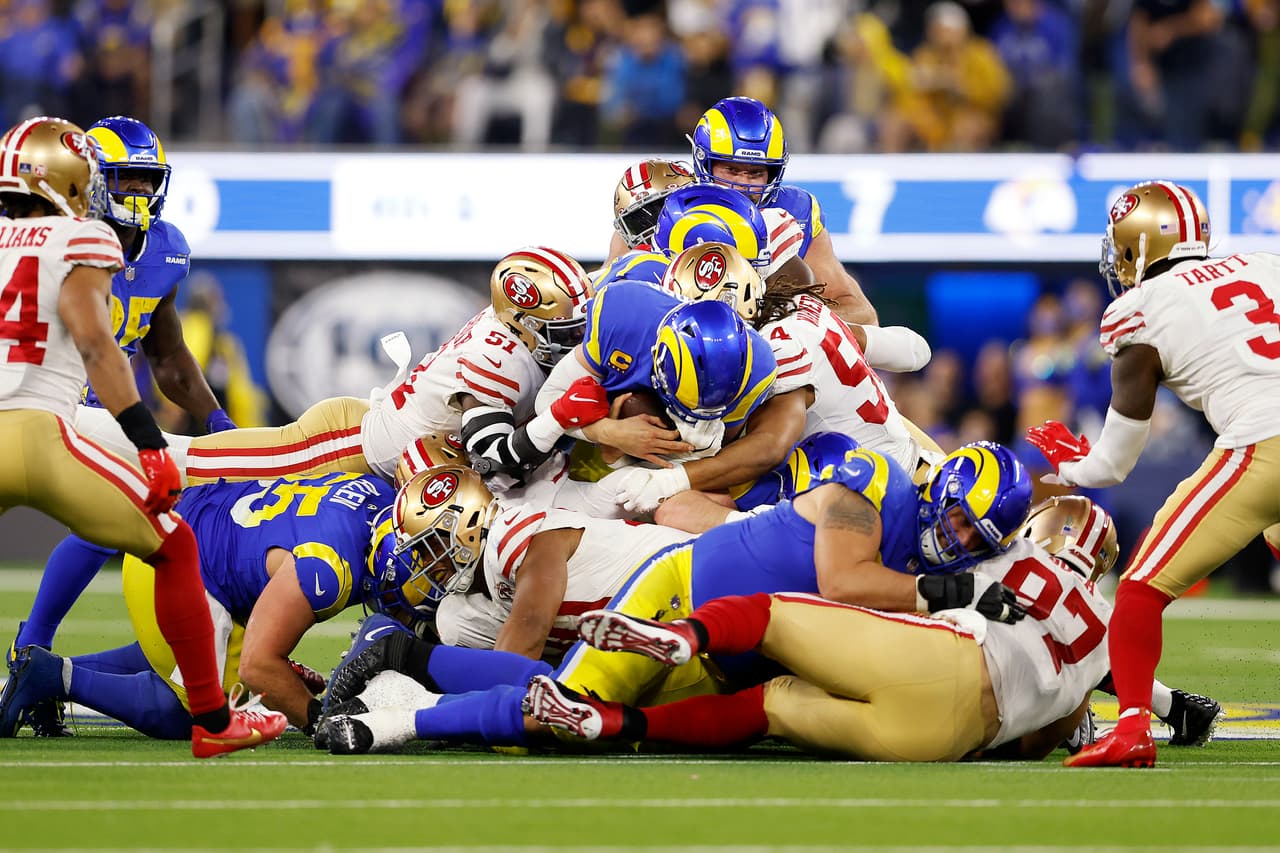 Los San Francisco 49ers se enfrentaron a Los Angeles Rams en la Final de la Conferencia Nacional.