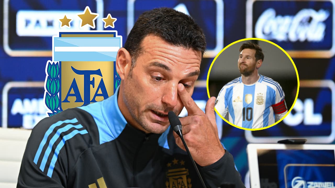 Scaloni llora con periodista por la despedida de Messi en Argentina