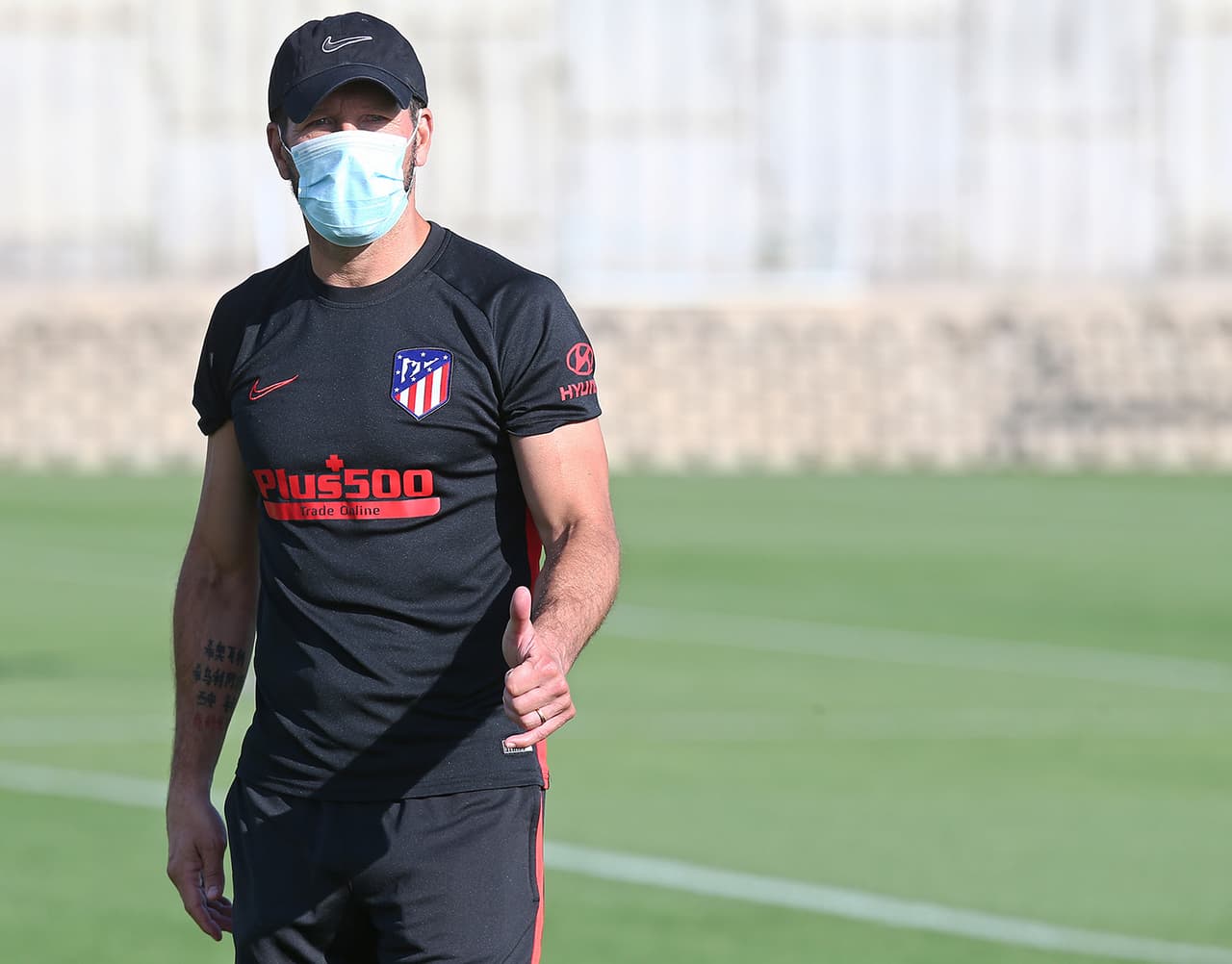Así fue captado el 'Cholo' Simeone en el regreso de prácticas habituales.