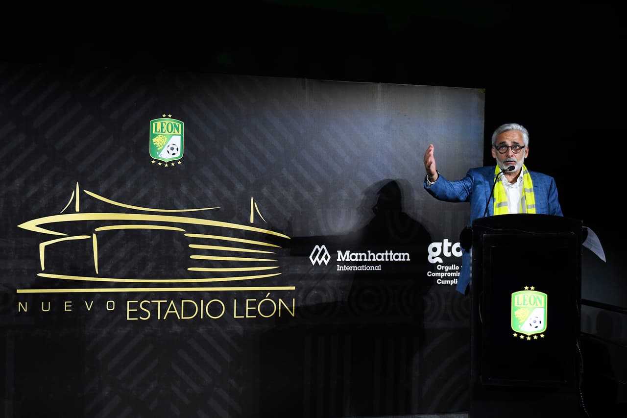 En rueda de prensa, Jesús Martínez, presidente del Club León, reveló algunos detalles acerca del nuevo Estadio León, que se va a empezar a edificar este mismo año.