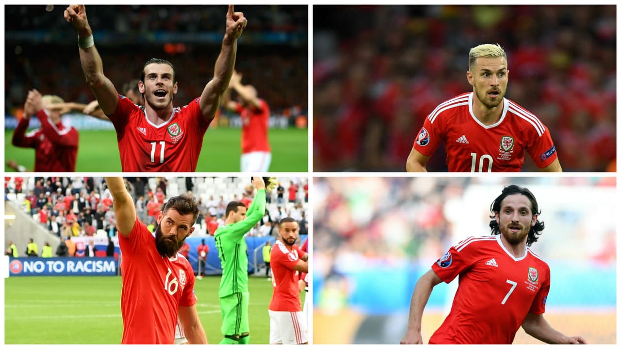 Jugar con seis mediocampistas genera un
<b>cuadrado en el círculo central: </b>dos contenciones (Joe Ledley y Joe Allen) más dos volantes de enganche (Gareth Bale y Aaron Ramsey).