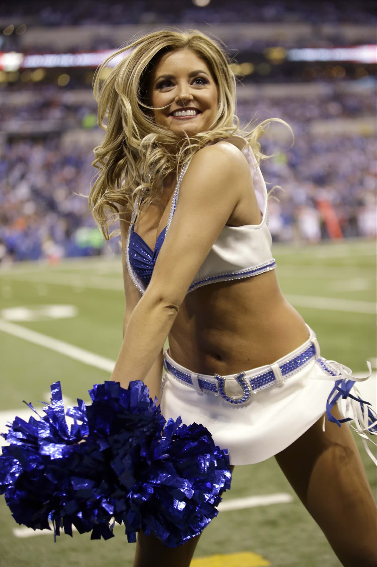 Checa esta belleza de las cheerleaders de los Indianapolis Colts (AP-NFL).
