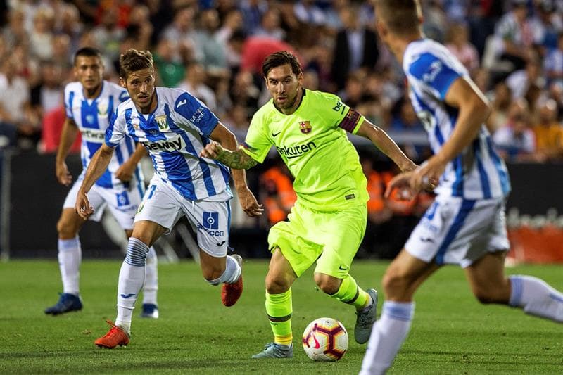 Messi no fue un gran protagonista en el estadio Municipal de Butarque, donde Barcelona con poco se llevaba el triunfo.