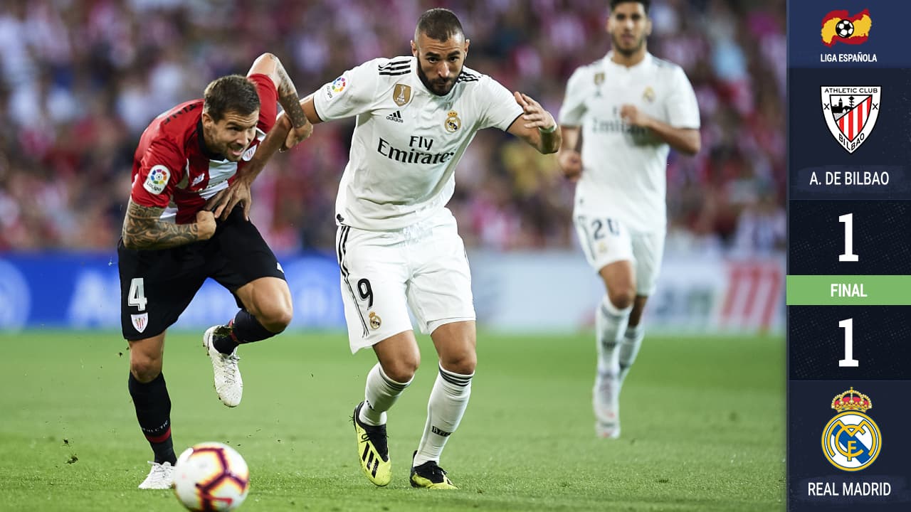 El Real Madrid empata en San Mamés en un frenético partido con cierta nostalgia por CR7