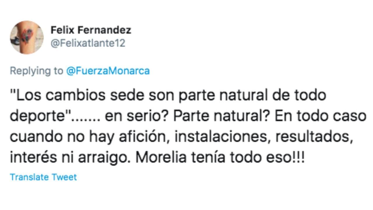 También Féliz Fernández desaprobó el cambio de sede de una franquicia histórica.