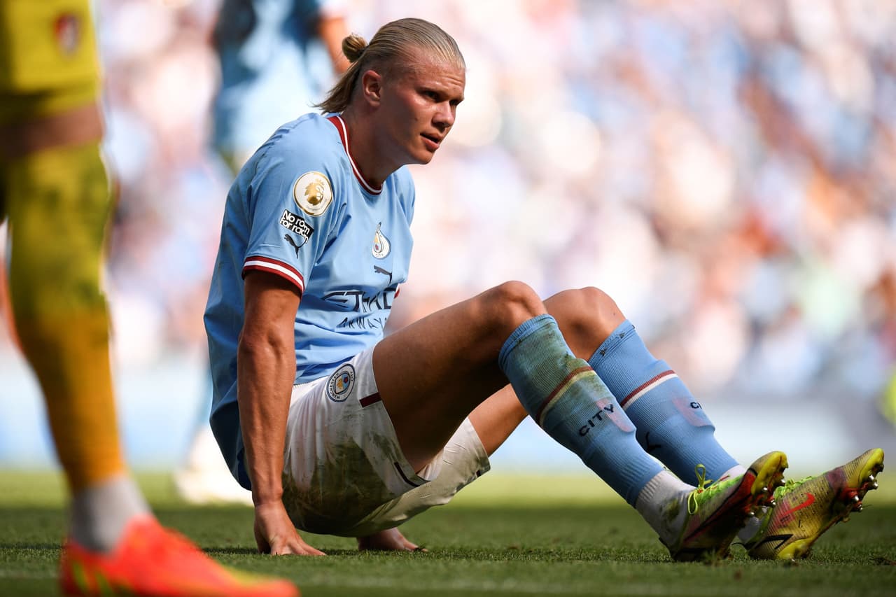 Erling Braut Haaland no pudo hacerse presente en el marcador en esta ocasión.
<br>