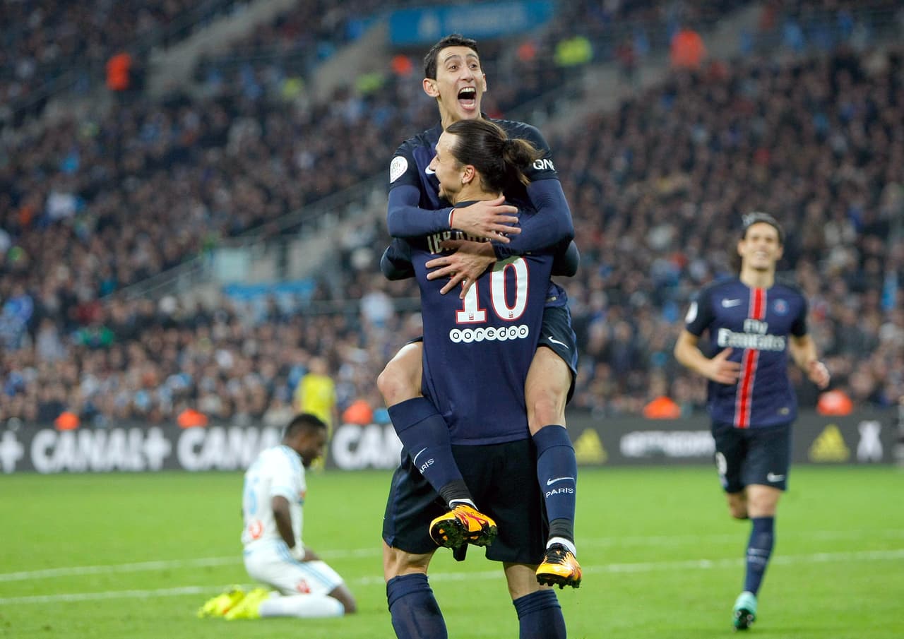 PSG 2-1 Marsella: Ibrahimovic y Di María amplían racha del PSG en la Ligue 1