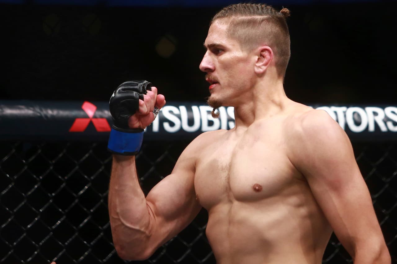 MEXICO CITY, MEXICO - AUGUST 05: Niko Price of United States celebrates his victory against Alan Jouban of United States during the UFC Fight Night Mexico City at Arena Ciudad de Mexico on August 05, 2017 in Mexico City, Mexico. (Photo by Hector Vivas/Getty Images)