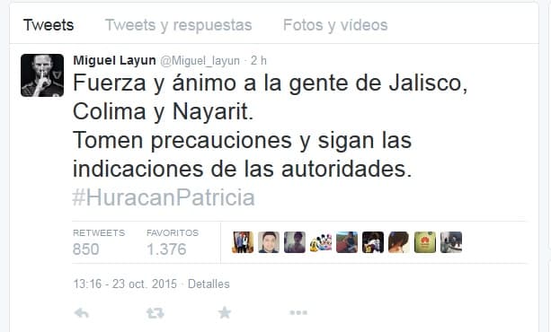 El mundo del fútbol al pendiente del huracán Patricia