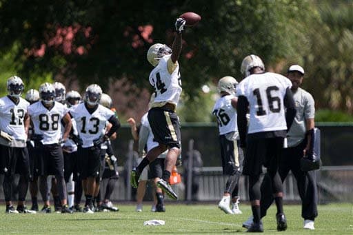 El grupo de receptores de New Orleans (AP-NFL).