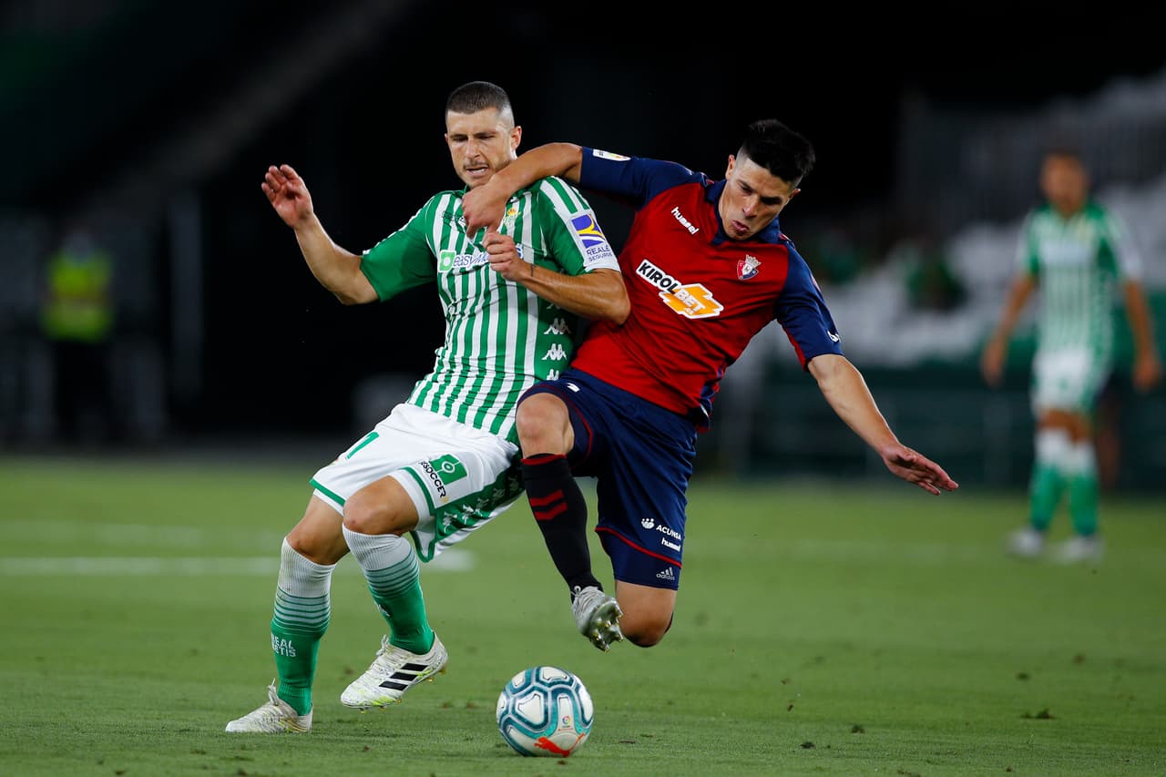 Guido Rodríguez anotó su primer gol con el Betis ante Osasuna.