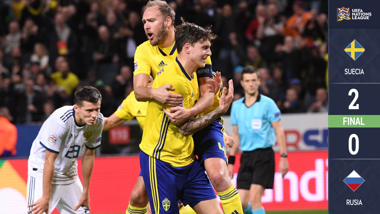 ¡Fuerza Vikinga! Suecia venció a Rusia y es de Liga A