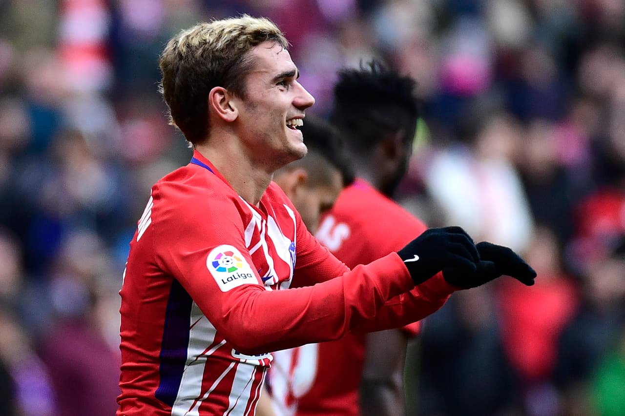Griezmann celebra el primer tanto del encuentro.