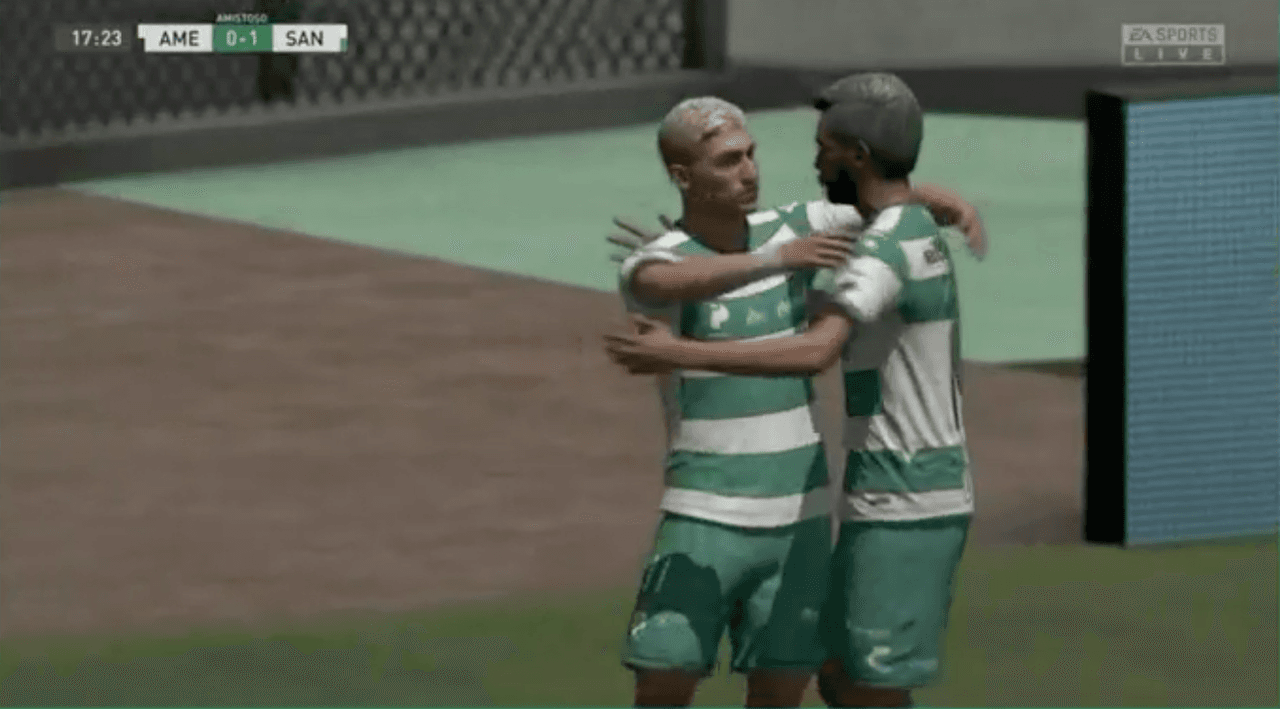 Divertido partido entre Santos y América finaliza en goleada 2-4 a favor de las Águilas.