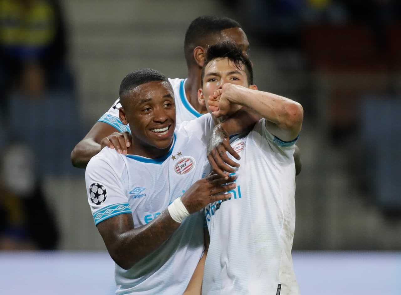 15: Hirving Lozano con el PSV Eindhoven: 1 gol