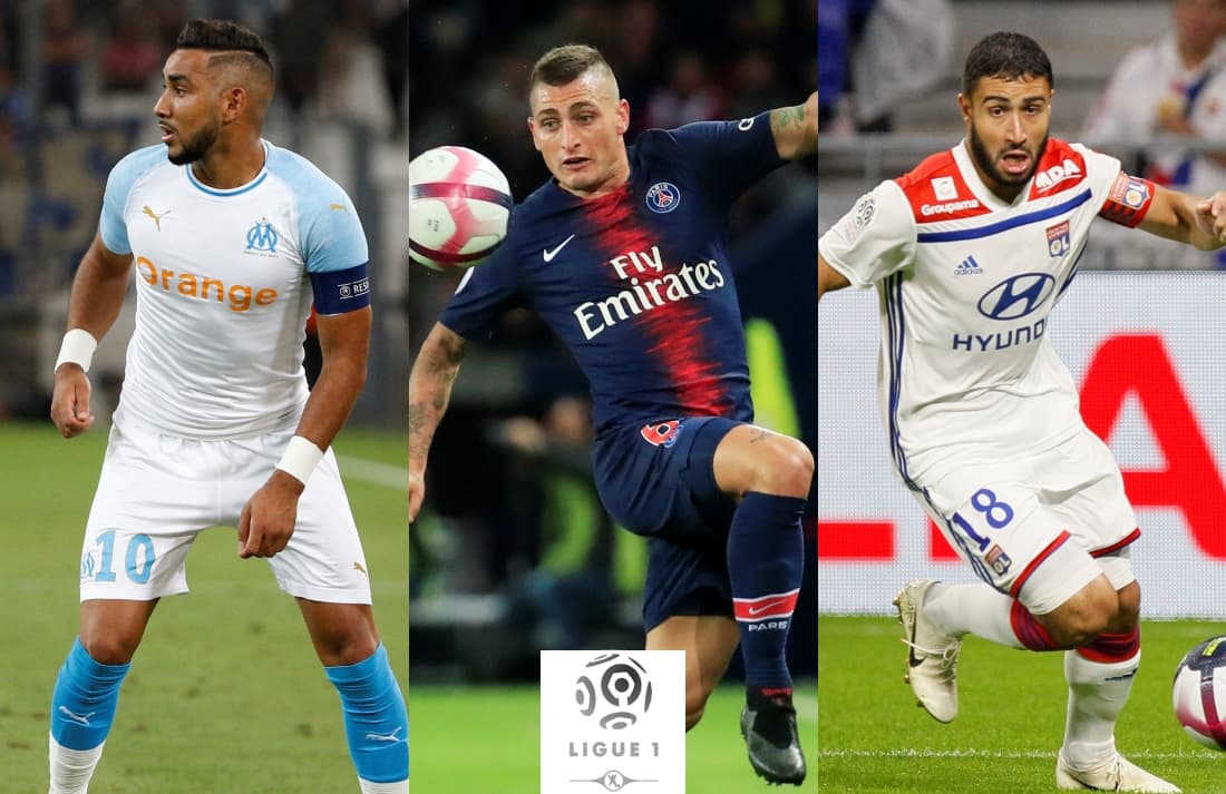 <b>Mediocampo: </b>Dimitri Payet (Olympique Marseille), Marco Verratti (Paris Saint-Germain), Nabil Fekir (Olympique Lyon).