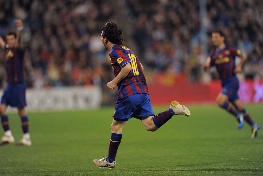 Hizo el tercero desde fuera del área con un zurdazo pegado al poste y ya nadie se lo podía creer. Era el día de Leo Messi.