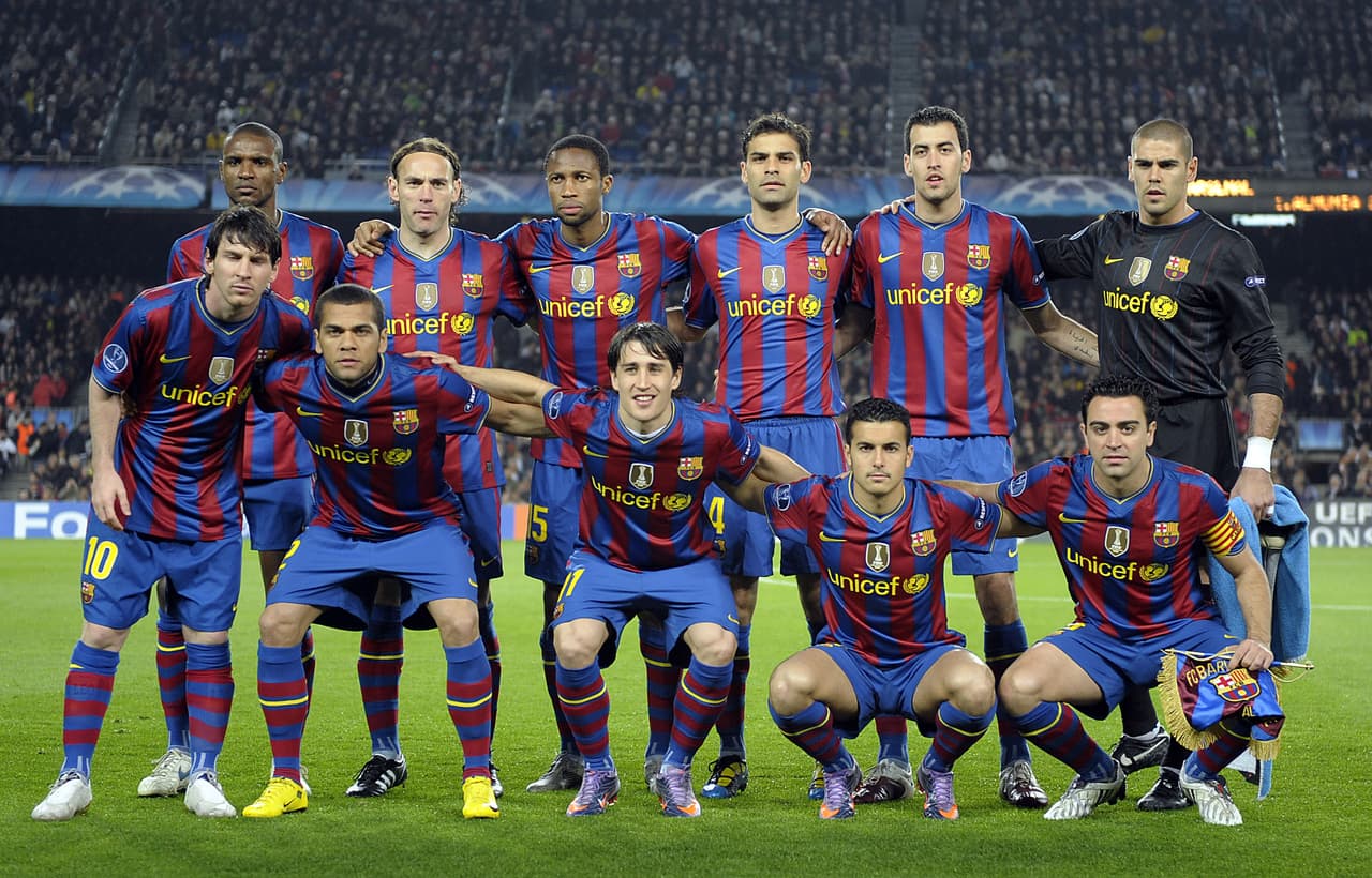 El once inicial del Barça fue el siguiente: Victor Valdés en la portería; Eric Abidal, Diego Milito, Rafael Márquez y Dani Alves en la zona defensiva; en medio campo, Sergio Busquets, Xavi Hernández y Seydou Keita; finalmente, en ataque el tridente encabezado por Lionel Messi, acompañado de Pedro y Bojan.