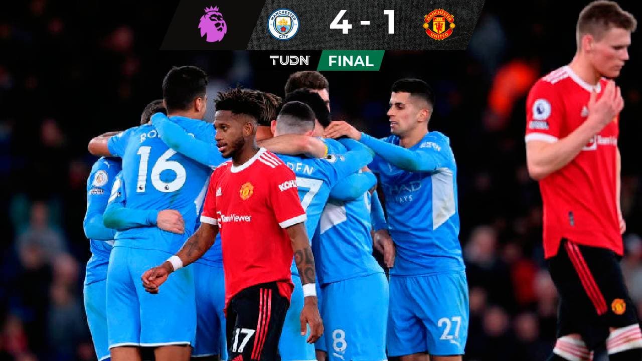 En el clásico de Manchester, el City aplastó a un United sin Cristiano