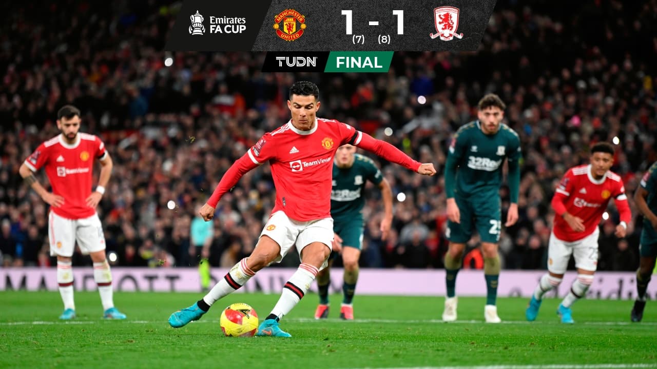 FA Cup Manchester United (7) 1-1 (8) Middlesbrough: Jugadas, goles y resumen