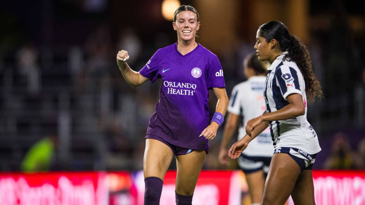 Orlando Pride vs Rayadas Monterrey en la Summer Cup 2024.