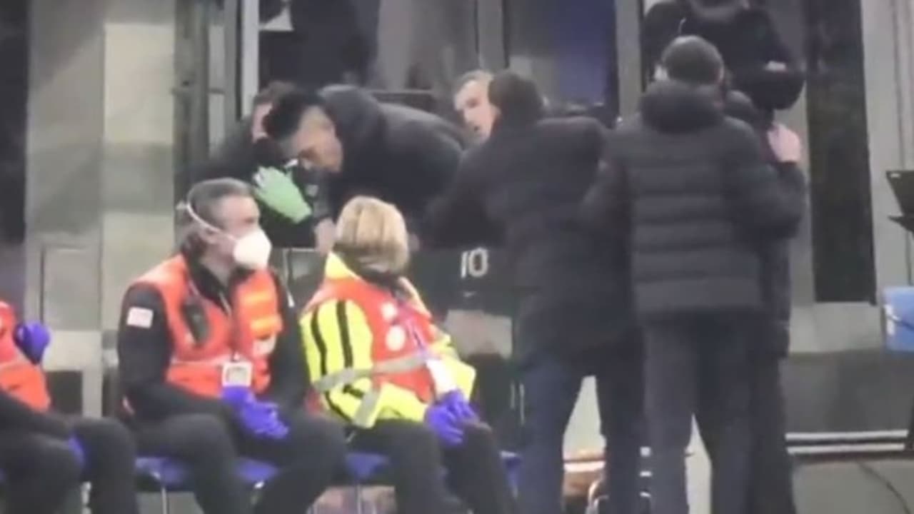 Lautaro Martínez escupió a un rival en el clásico de Milán