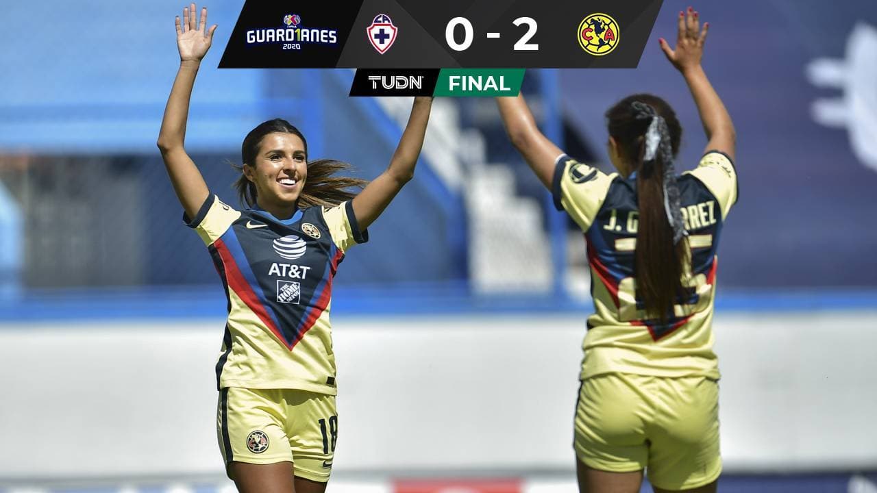 Con goles de Jennifer Muñoz y Daniela Espinosa, América derrotó a Cruz Azul en la Liga MX Femenil