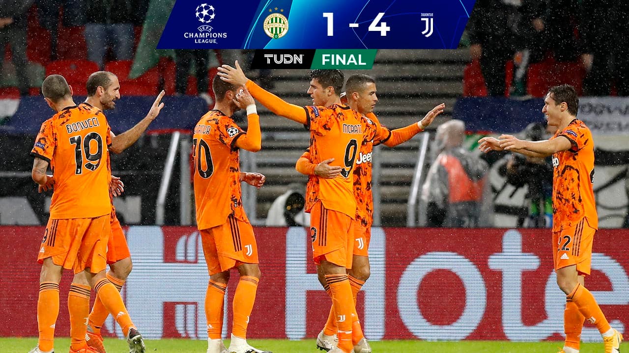 Golea Juventus al Ferencvaros con doblete de Álvaro Morata