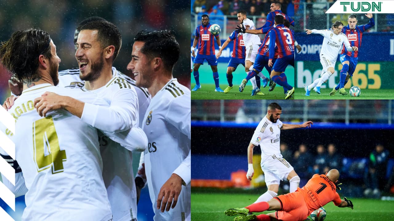 Con goles de Sergio Ramos, Federico Valverde y doblete de Karim Benzema, el real Madrid golea y llega 25 unidades.