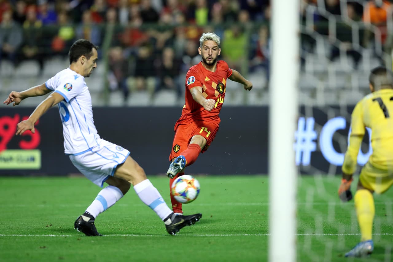 Bélgica goleó en casa San Marino con una actuación notable.
