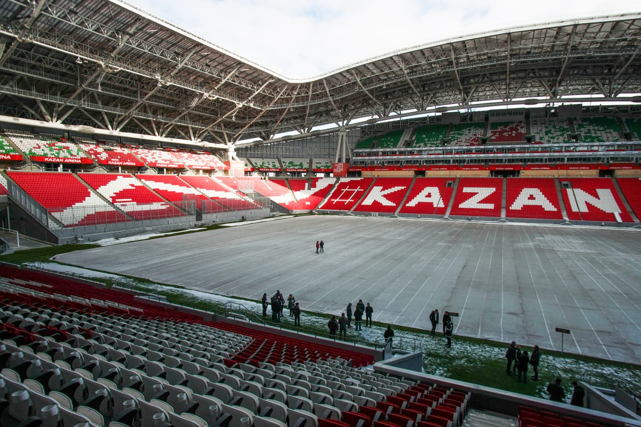 La capacidad total del estadio de Kazan es de 45,379 espectadores con 72 palcos VIP y 4,500 plazas de parqueadero.