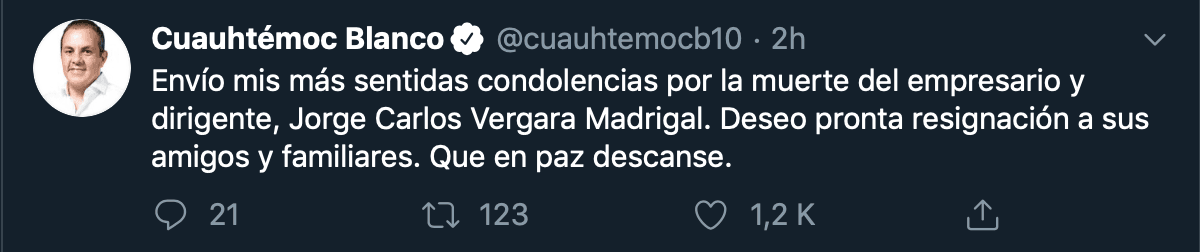 Clubes y jugadores lamentan profundamente el sensible fallecimiento de Jorge Vergara Madrigal.