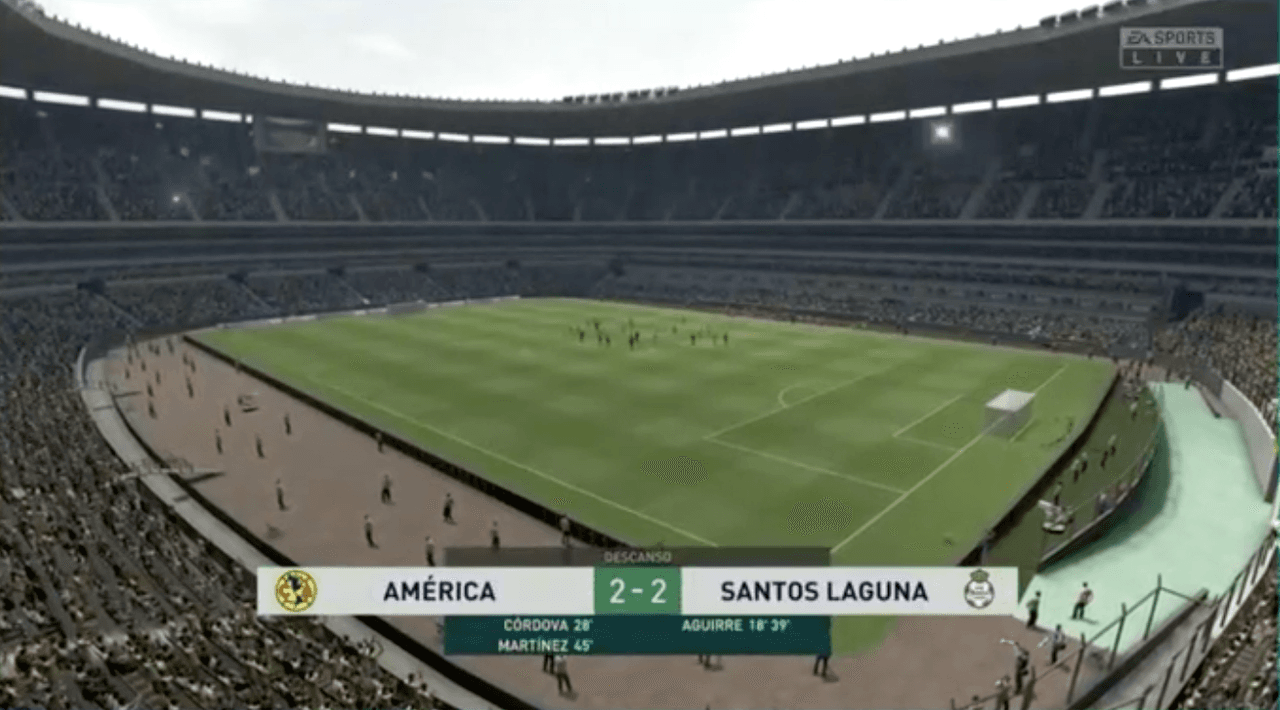 Divertido partido entre Santos y América finaliza en goleada 2-4 a favor de las Águilas.