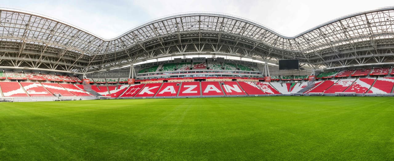 Los encargados del diseño del Kazan Arena fueron los arquitectos de la firma estadounidense Populous, la cual ha estado detrás de la construcción de estadios como el Emirates, Wembley, Da Luz y el BBVA Bancomer de los 'Rayados'.