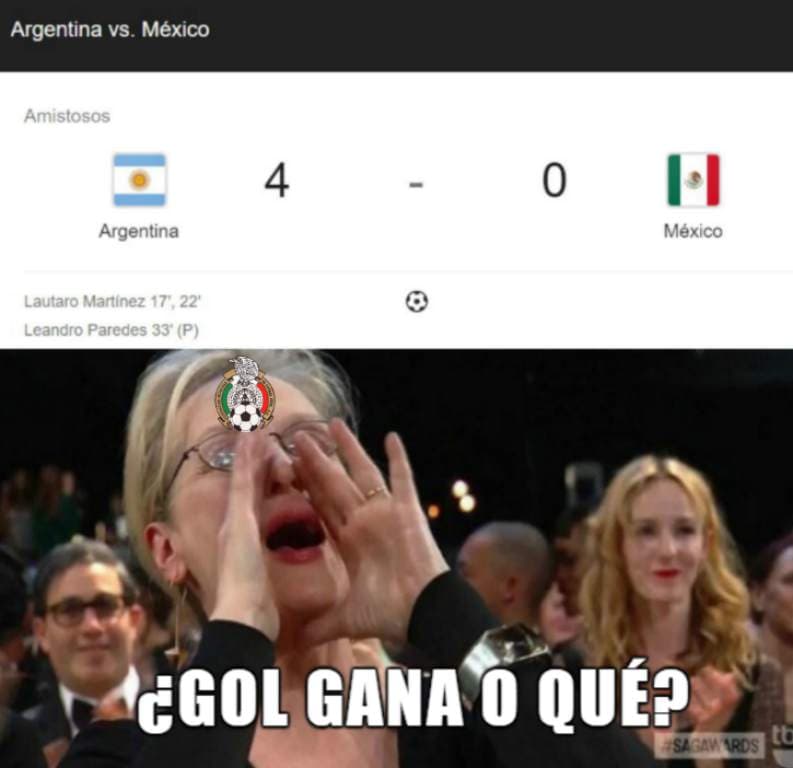 Argentina golea a México hasta en los memes. El Tri no metió ni las manos.